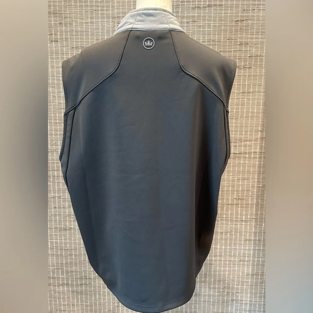 Peter Millar Gray Sleeveless Zip-Up Vest with SPCC Logo